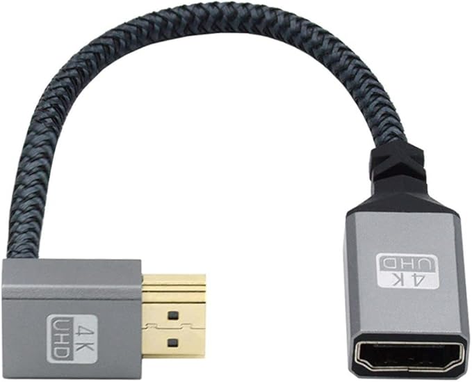 Chenyang HDMI 1.4 Cable,HDMI Type A Male to Female Extension Cable Connector 90 Degree UP Angled