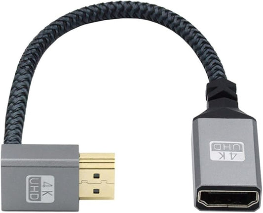 Chenyang HDMI 1.4 Cable,HDMI Type A Male to Female Extension Cable Connector 90 Degree UP Angled