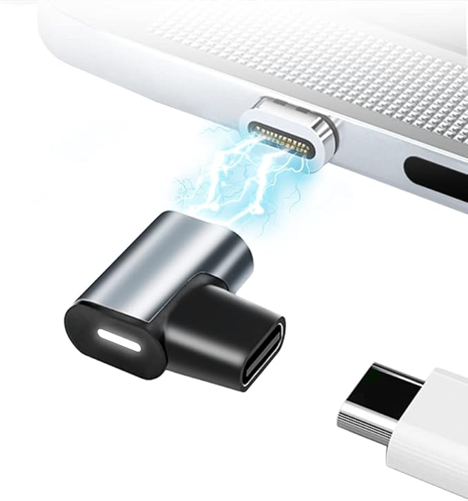 Magnetic USB C Adapter, 24Pins Type C Connector, PD 100W Fast Charging 10Gbs Data Transfer