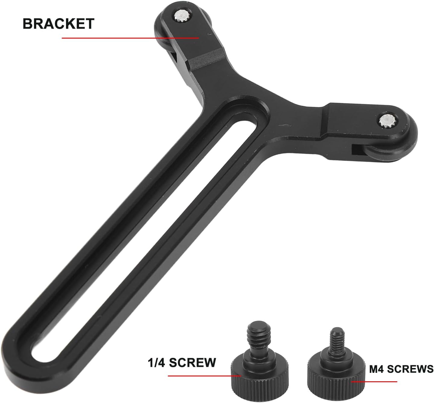 Y Bracket Lens Support with Double Wheels, Y Shaped Bracket with 71.5mm Vertical Adjustment for DIY S, SC