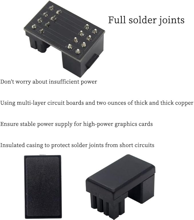 CPU ATX 8P Power Adapter Male to Female Header 180 Degree Socket Buckle for Desktop Chassis CPU Wiring Beautification (PH310A 1piece)