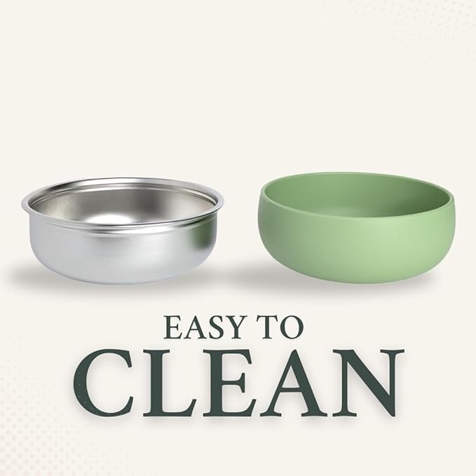 Monkey Proof™ Non-Toxic Stainless Steel Child Bowl 5” with Non-Slip Silicone Shell, (Set of 4 bowls) Unbreakable, Mess Free Feeding for Babies, Toddlers, Kids, BPA free (Mauve)