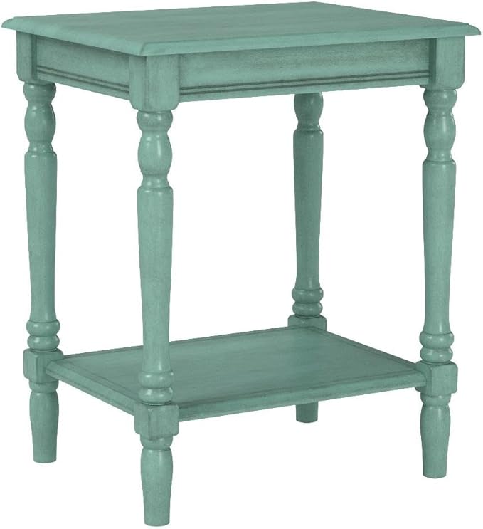 Decor Therapy Accent Table with Storage, Casual Style, Modern End Table, Sturdy, Blue Gray - (24" x 19.5" x 15.75")