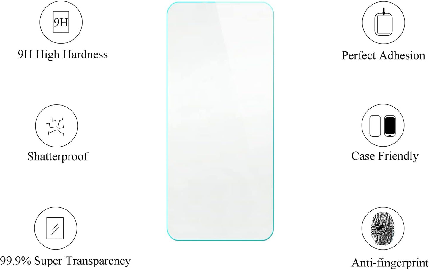 jioeuinly Vortex ZG65H Case, Compatible with Vortex ZG65 / ZG65 PRO, [with Tempered Glass Screen Protector][Ring