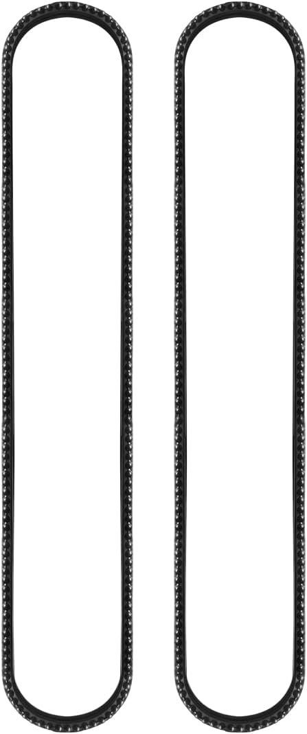 Long Narrow Decorative Wall Mirror, Skinny Oval Mirror for Entryway Living Room Bath Decor,Metal Frame with Beaded Decor Mirrors,7.9X 44