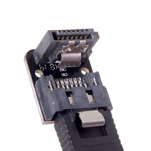 chenyang CY SATA 7Pin Male to Female 90 Degree Down Angled Motherboard SATA Port Extension Convertor Adapter for Desktops SSD HDD 6Gbps