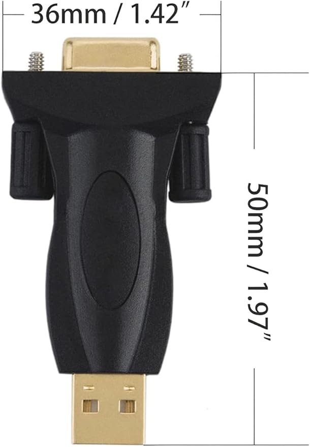 CableCreation USB to RS232 Adapter with PL2303 Chip, USB to DB9 Serial Female Converter Compatible with Windows 10, 8.1, 8, 7, Vista, XP, Linux and Mac OS X 10.6 and Above,Black