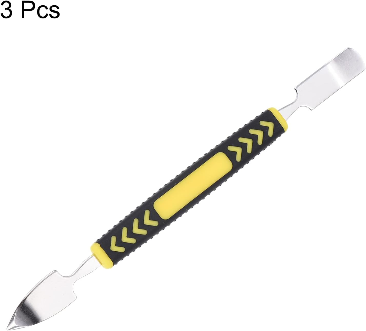 MECCANIXITY 3pcs Small Metal Crowbar Double Head Spudger Pry Bar Tools for Mobile Phone Repair