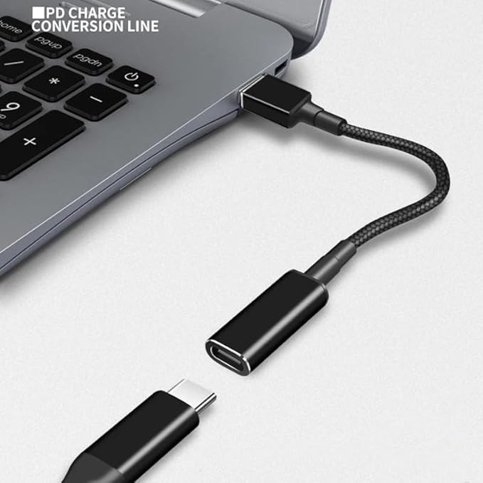 USB C to Slim Laptop Charging Cable Adapter Female Type C to DC Converter 0.8ft 100W PD Power Charger Supply Cord for Asus Vivobook 14 15 F510UA F512JA ZenBook UX330 (4.0 x 1.3mm for Asus)
