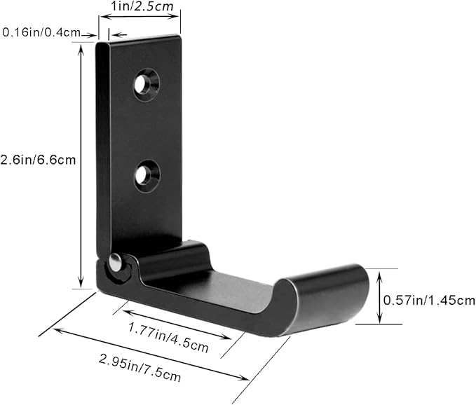 Folding Coat Hooks, Matte Black Wall Hooks for Hanging Coats Bathroom Towel Hooks Hardware Heavy Duty Aluminum Alloy Robe Hooks Wall Mounted DIY Coat Rack Hooks No Rust Indoor, Outdoor (6pcs-Black)
