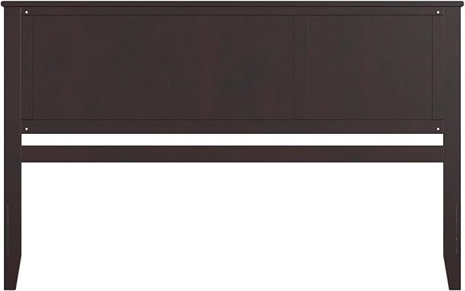 AFI, Madison King Solid Wood Panel Headboard with Attachable Charger, Espresso