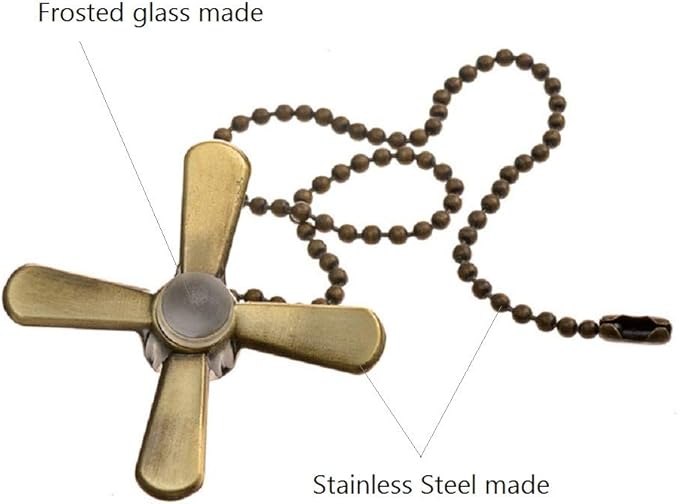 Ceiling Fan Pull Chains 13.6 Inches Fan Pulls 2 Pcs Ceiling Fan Pull Cord Fan Pull Set for Ceiling Fan Light and Lamps