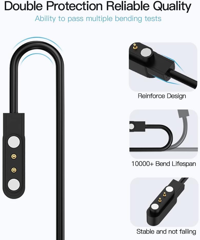 E ECSEM Charger Cable for Cosmo JrTrack Kids Smart Watch, 60CM Replacement Magnetic USB Charging Cord