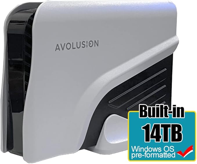Avolusion PRO-Z Series 14TB USB 3.0 External Hard Drive for WindowsOS Desktop PC/Laptop (White) (Renewed)