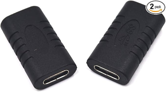2 Pack USB Type C Coupler, USB 3.1 C Female to Female Extension Connector Adapter