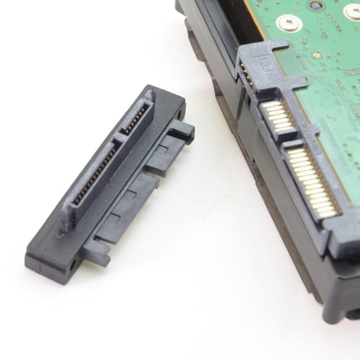 chenyang 2 Pack SATA Male to SATA Female 90 Degree Angled Gender Changer Connector Adapter for 2.5/3.5" Hard Disk Drive
