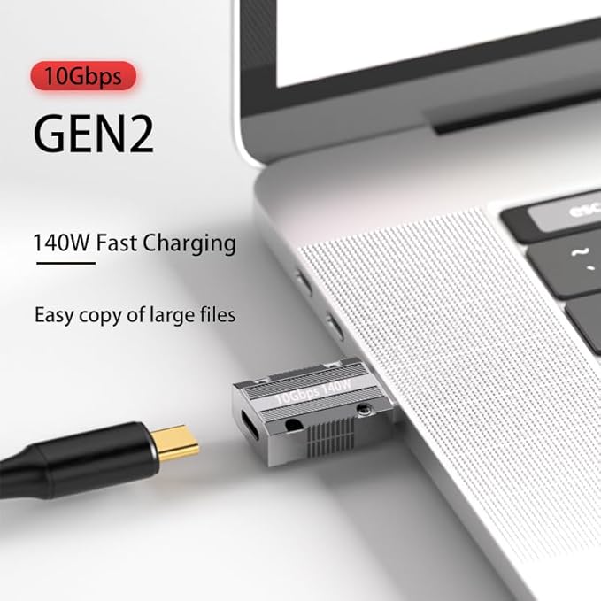 10Gbps USB C Female to USB Male Adapter, Zinc Alloy Type C to USB A Adapter High-Speed Data Transfer, USB3.1 Type C to Type A Charger Converter OTG Fast Charging Compatible