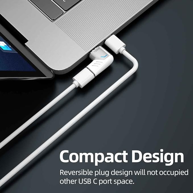 USB C Magnetic Adapter (3 Packs), USB2.0 Type C Right Angle Connector with PD 120W Charge and 480Mbps Data Transfer, Compatible for MacBook Pro/Air iPad Pro and More USB C Devices