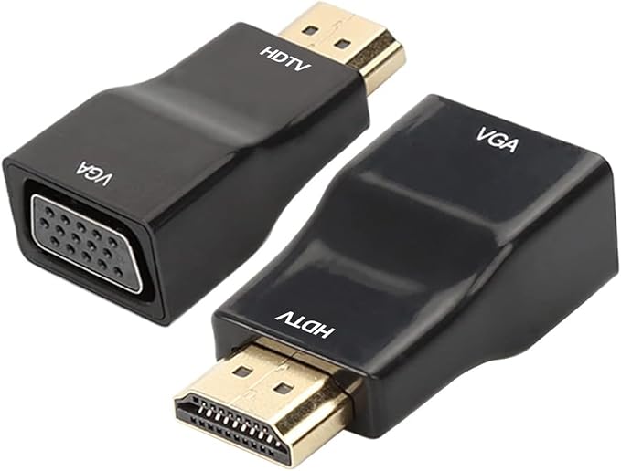 HDMI to VGA Adapter Converter, 1080P Male to Female Cord for Computer, Desktop, Laptop, PC, Monitor, Projector, HDTV, Chromebook, Raspberry Pi, Roku, Xbox and More