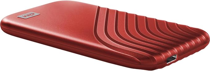 Western Digital 2TB My Passport SSD Portable External Solid State Drive, Red, Sturdy and Blazing Fast, Password Protection with Hardware Encryption - WDBAGF0020BRD-WESN