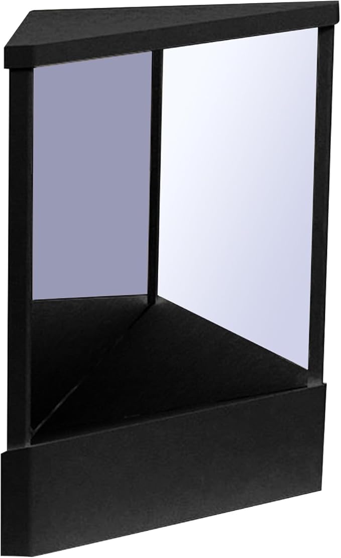 Non-Reversing Mirror, Professional Mirror Non-reversing Precision True Vanity Makeup Mirrors Non-Magnifying Tabletop Mirrors for Accurate Reflections (Black, S)