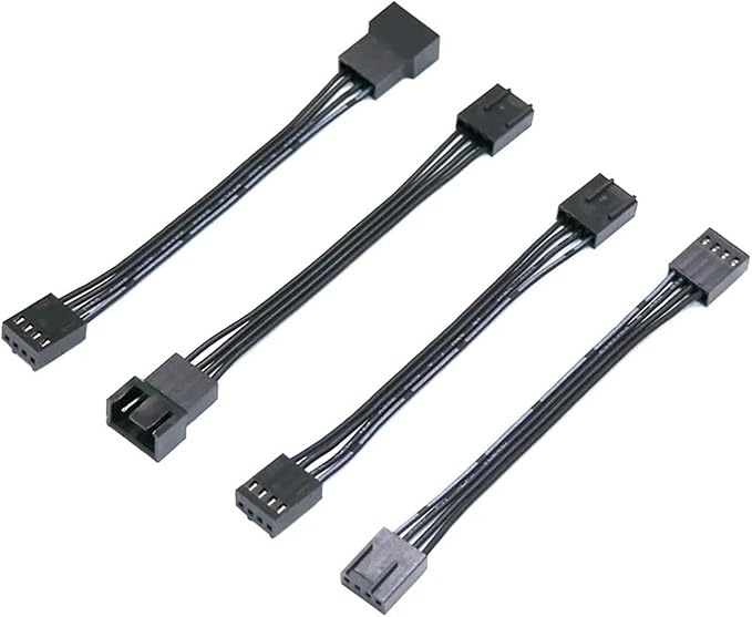 2pcs 4Pin CPU Fan Male to Female Extension Adapter Cable 4Pin Male to Male Customized 4Pin PWM Cooling Fan Cables 10/30/50/100cm(30CM,M-F)