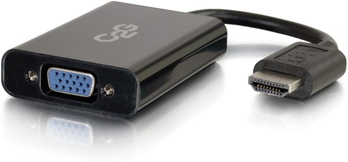 C2G VGA to HDMI, HDMI Adapter, Stereo Audio Adapter, Black, Cables to Go 41351
