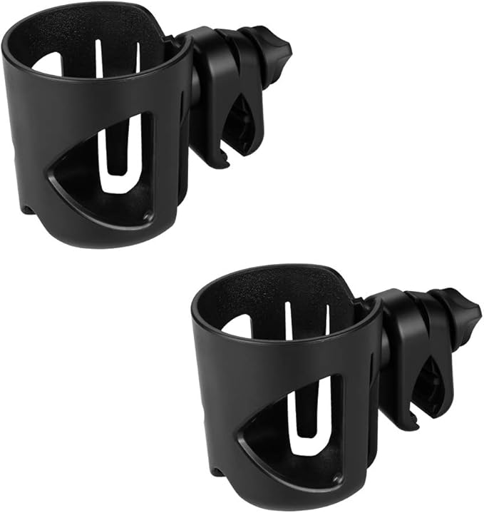 Accmor Universal Cup Holder, Stroller Cup Holder, 360° Rotatable Large Caliber Designed Bottle Holder for Stroller, Bike, Wheelchair, Walker, Scooter, Black