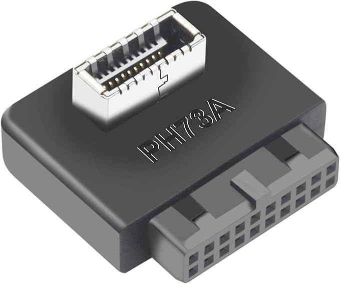 USB 3.0 19/20PIN to Type E Kye A 90-Degree Bend Adapter - Expand Your Computer with a USB Type C Port (A)