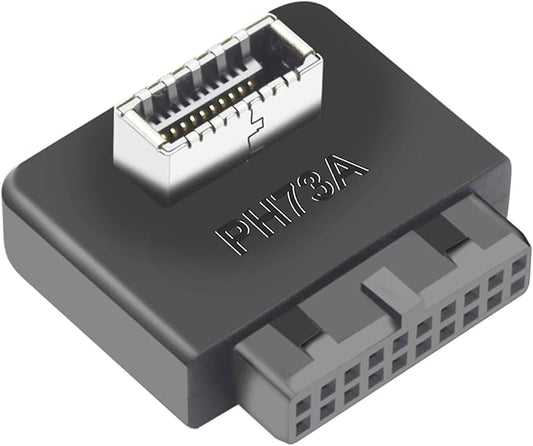 USB 3.0 19/20PIN to Type E Kye A 90-Degree Bend Adapter - Expand Your Computer with a USB Type C Port (A)