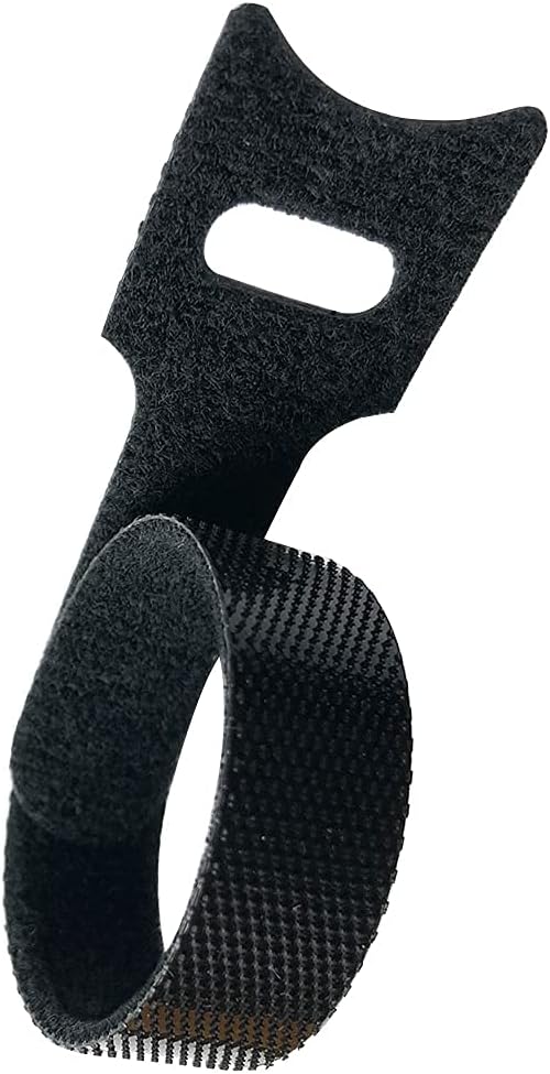 100 Pcs Reusable Cable Ties 6 Inch Black Straps Adjustable Hook and Loop Cord Management Organizer Tie Microfiber Cloth Fastening Tidy Wrap for Wire