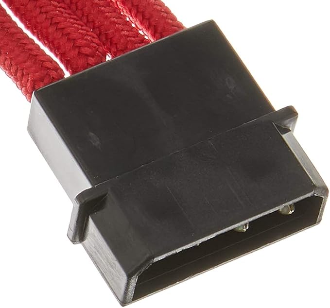 Silverstone Tek Sleeved Extension Power Supply Cable with 1 x 4-Pin to 4 x SATA Connectors (PP07-BTSR)