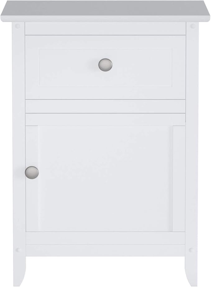Winsome Eugene Accent Table/Nightstand, for Living Room, Den, Bedroom, White