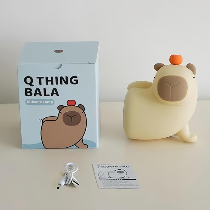 ANGTUO Capybara Night Light, Silicone Capybara Lamp, Capybara Light, Cute Room Decor