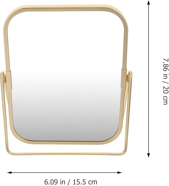 Mipcase Makeup Mirror, 360 Degree Swivel Vanity Mirror Portable Table Make Up Mirror for Bedroom Bathroom