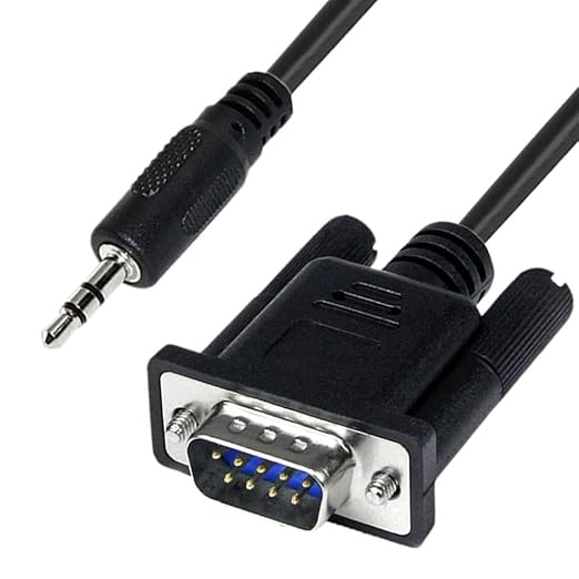 3.5mm to RS232 Serial Adapter, 1/8 Inch Plug to DB9 9 Pin Male Serial Converter Cable 1.8M/6Feet