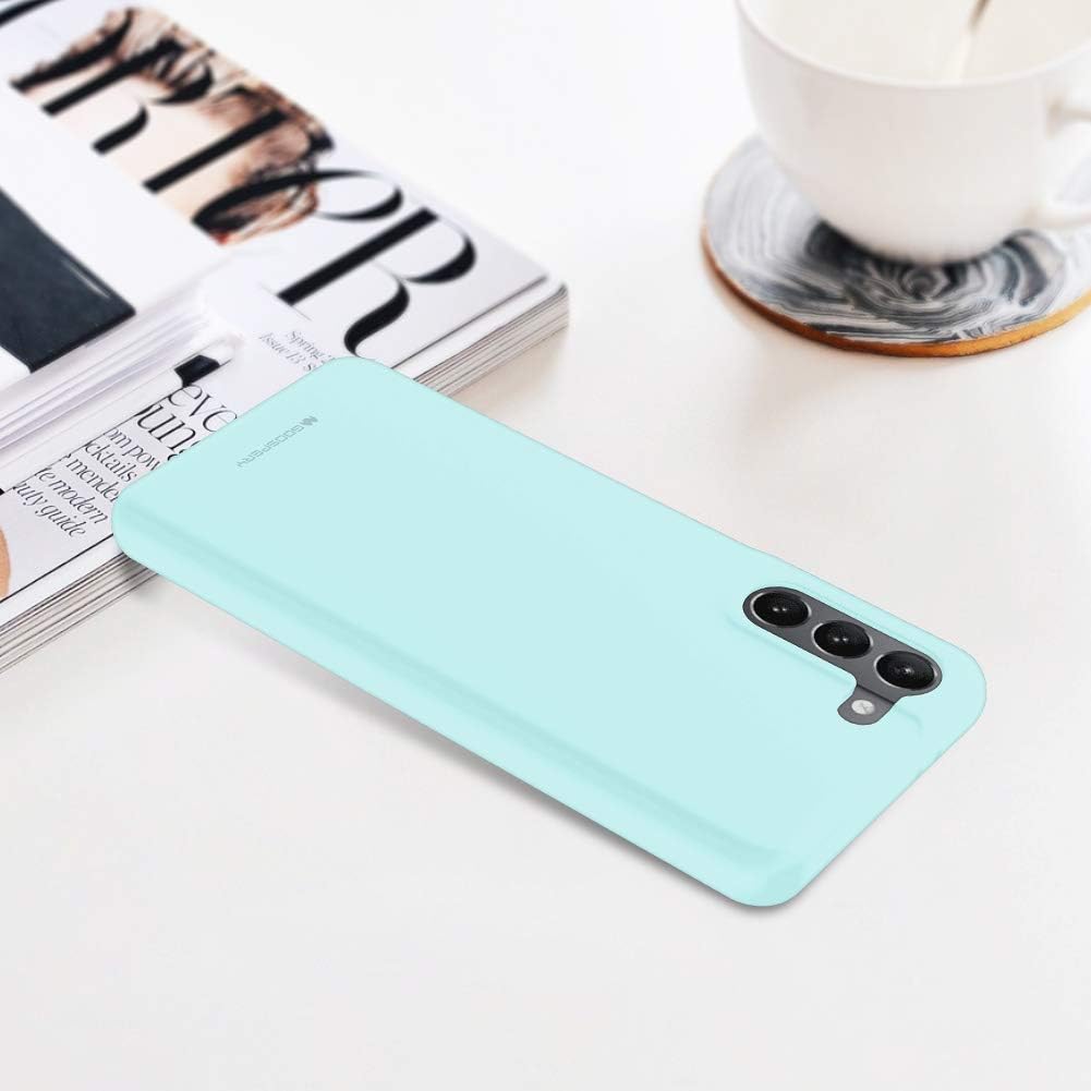 GOOSPERY Soft Feeling Jelly for Galaxy S21 Plus Case, Silky Slim Bumper Case Cover, Mint
