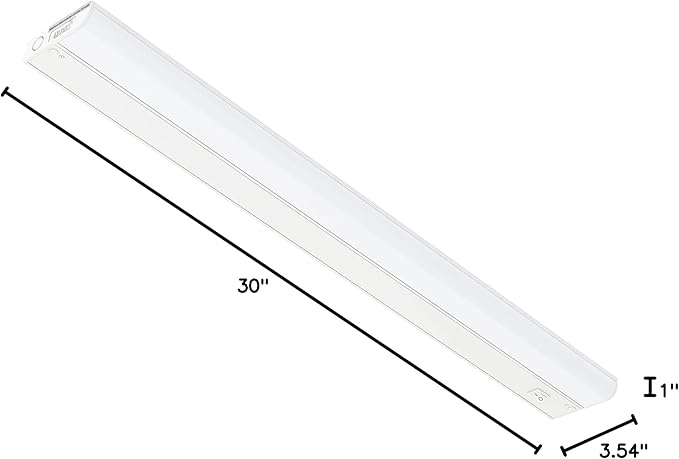 GETINLIGHT 30-inch Hardwired Only LED Under Cabinet Lighting, Soft White(3000K), Dimmable, Matte White Finished, ETL Listed, IN-0201-14-WH