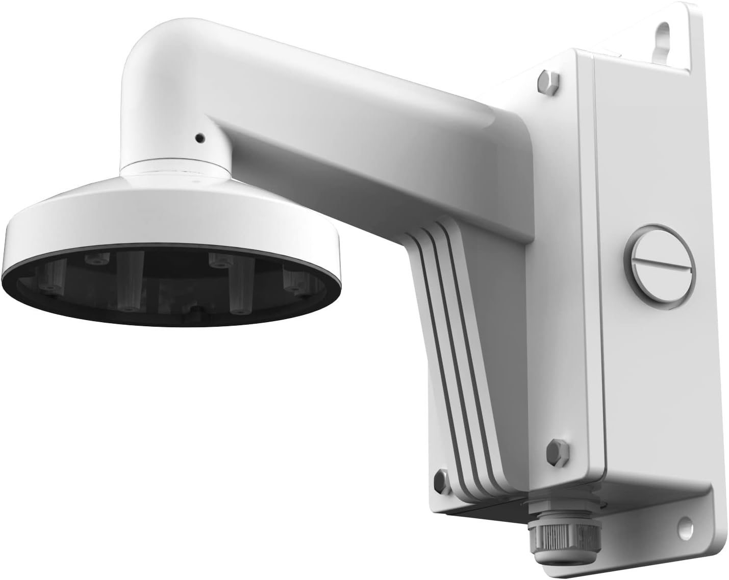 WMS WML DS-1273ZJ-140B PC140B PT6 Outdoor Indoor Wall Mount Bracket for Hikvision Dome Camera, White