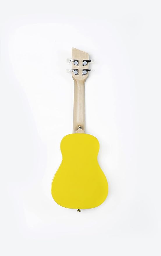 Loog Wood Soprano Ukulele for Kids & Beginners, App & Lessons, All Ages (Yellow)