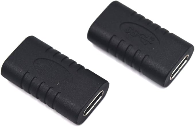 2 Pack USB Type C Coupler, USB 3.1 C Female to Female Extension Connector Adapter
