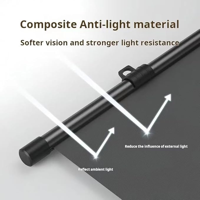 100-Inch Portable Projector Screen, XIAOHUI 16:9 Aspect Ratio, Non-Perforated Anti-Light, Easy Install,100% Polyester Professional Projector Screen