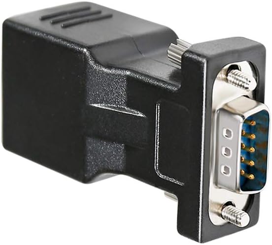 DTECH DB9 to RJ45 Serial Adapter RS232 Male to RJ-45 Female Ethernet Converter Compatible with Standard 9 Pin RS-232 Devices