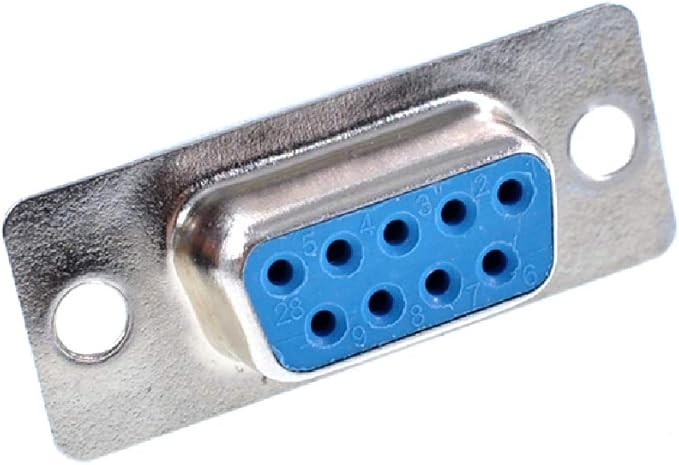 Oiyagai 10-Pack DB9 Female Connector with Hood, 9 Pin D-Sub Solder Type Adapter, RS232 Serial Port DB9 Female Plug with Plastic Shell for DIY Cable Assembly