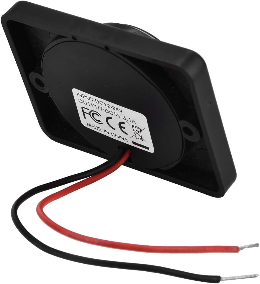 Marine 12v USB Car USB 3.1A Dual Black ABS Socket Outlet with LED Waterproof Car Accessories