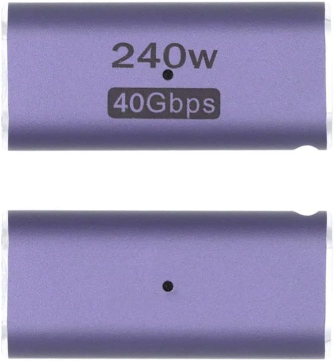chenyang USB C Connector,USB4 Type C Female to Female 240W Power 40Gbps Data 8K Video Adapter for NS Phone Laptop