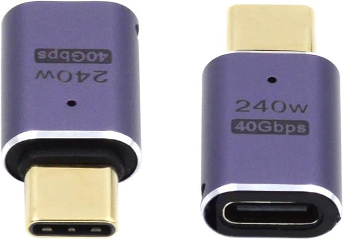 chenyang USB C Connector,USB4 Type C Male to Female 240W Power 40Gbps Data 8K Video Adapter for NS Phone Laptop