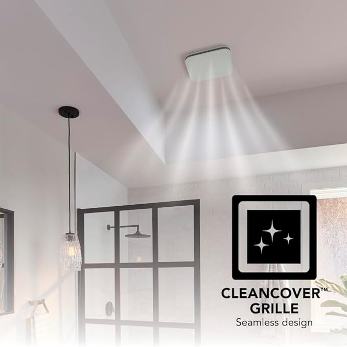 Broan-NuTone Bathroom Exhaust Fan – Easy Retrofit Without Attic Access, Ultra-Quiet 1 Sones, 110 CFM, ENERGY STAR Certified, Made in USA, Moisture & Odor Control with Easy-Clean Grille
