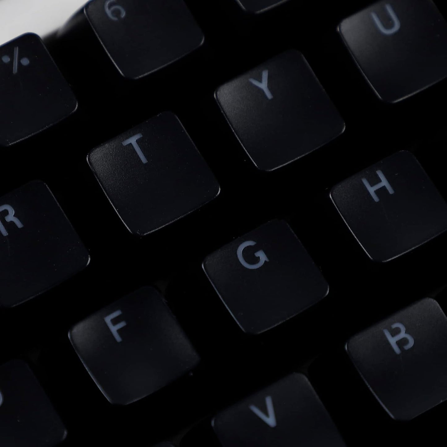 YMDK 104 Key SA Profile ANSI ISO Double Shot Keycaps for Standard MX 104 87 61 Keyboard (Black)