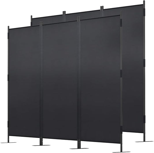 JAXPETY 2PCS Room Divider Panel 6ft Tall Privacy Screen for Room Separation, Folding and Portable Office Wall Dividers 88" W x 73" H